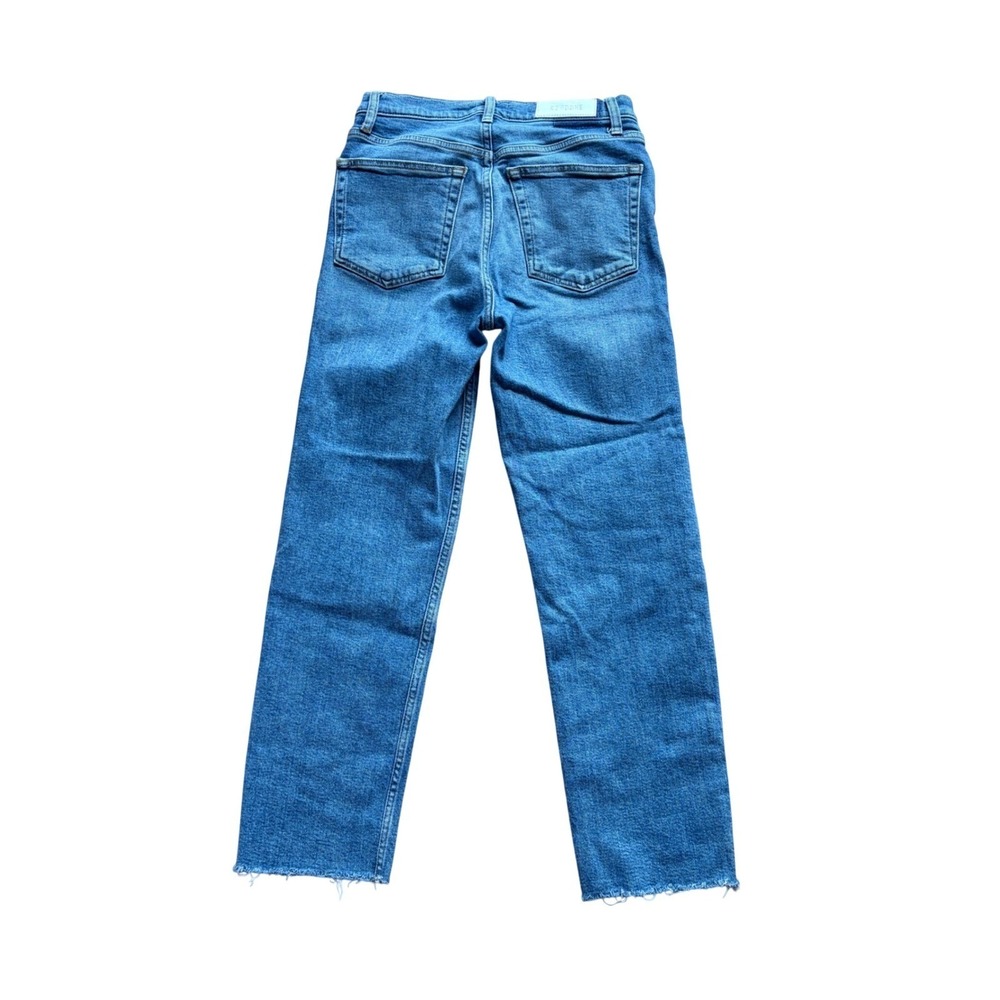 RE/DONE 70s Stove Pipe High Rise Straight Leg Jeans Mid 70s Wash Size 27 - Picture 2 of 16